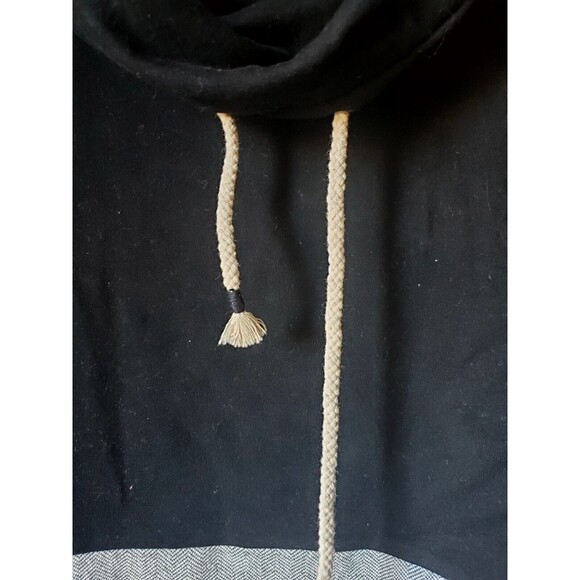 Ampersand Avenue Women's Cowl Neck Pullover XXXL Black Herringbone NO pockets - Picture 8 of 12